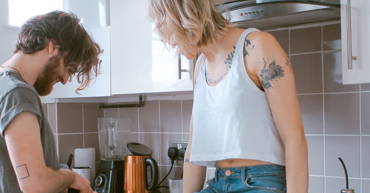 Couple in kitchen
