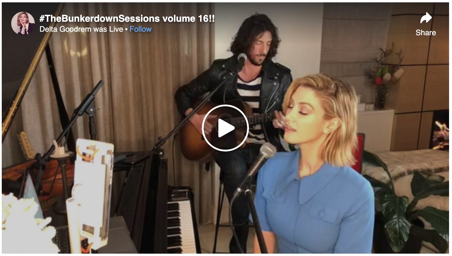 Delta goodrem singing live in the #BunkerDownSessions