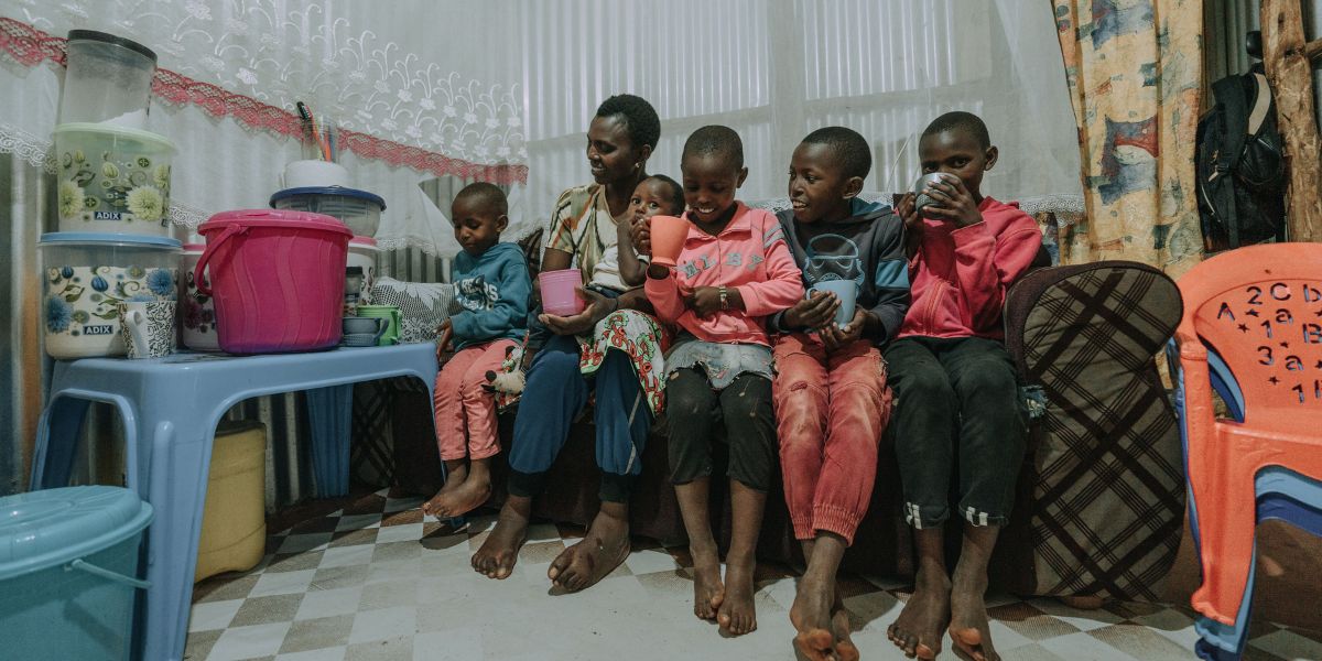 Fransciska and family, Kenya