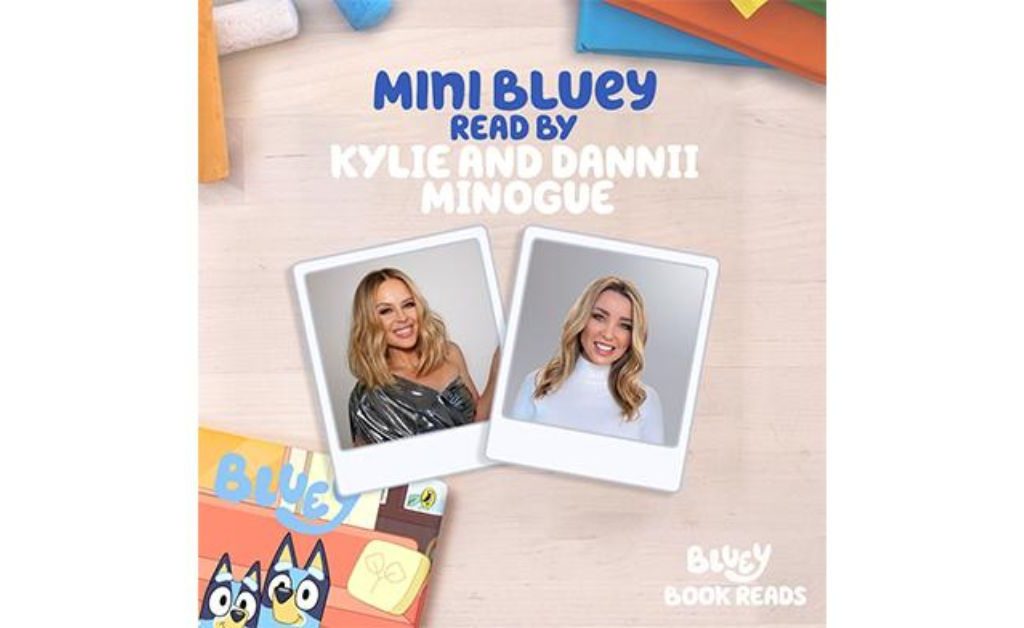 Mini Bluey with Kylie and Danni Minogue