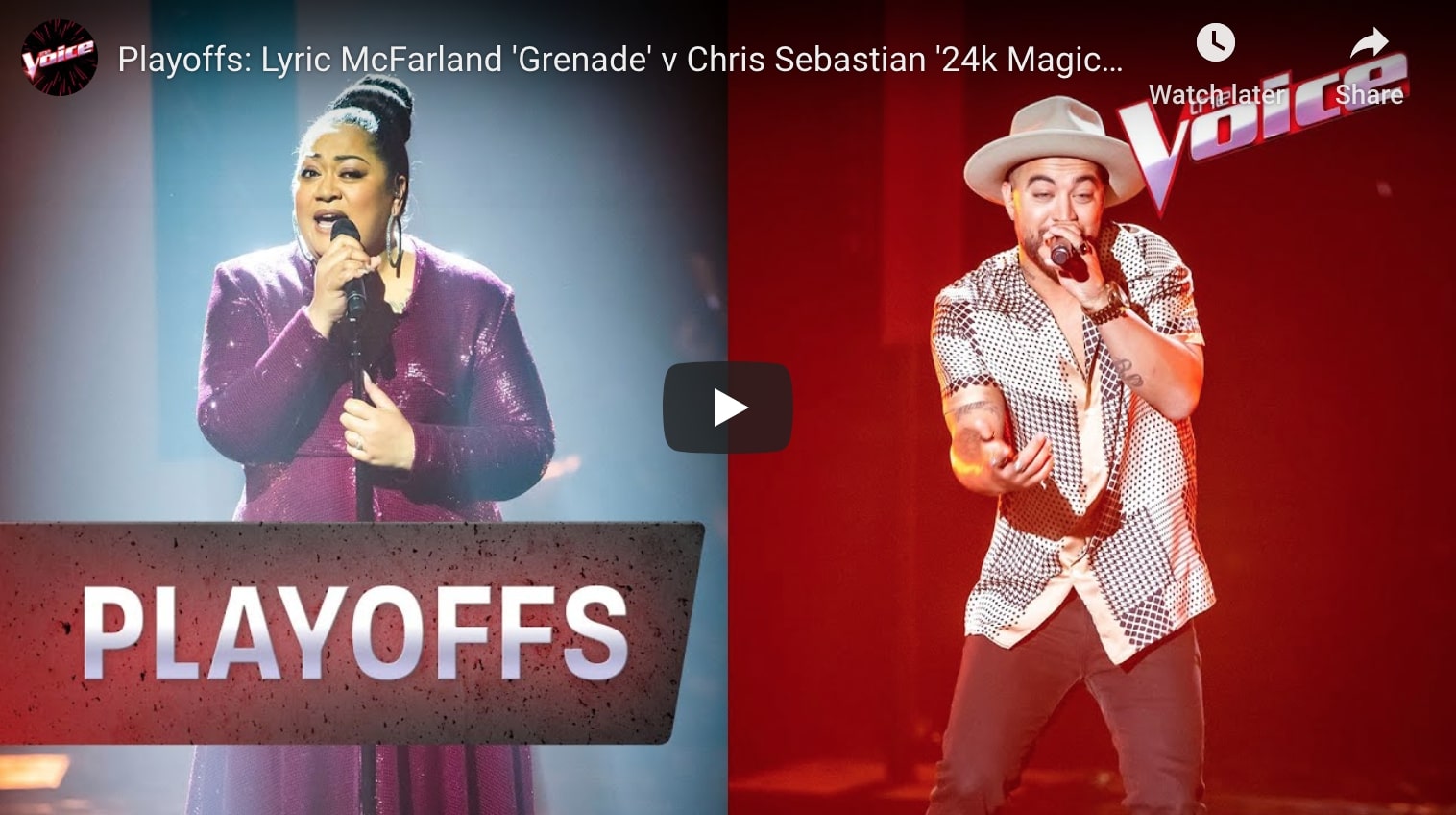 chris sebastian the voice playoffs video