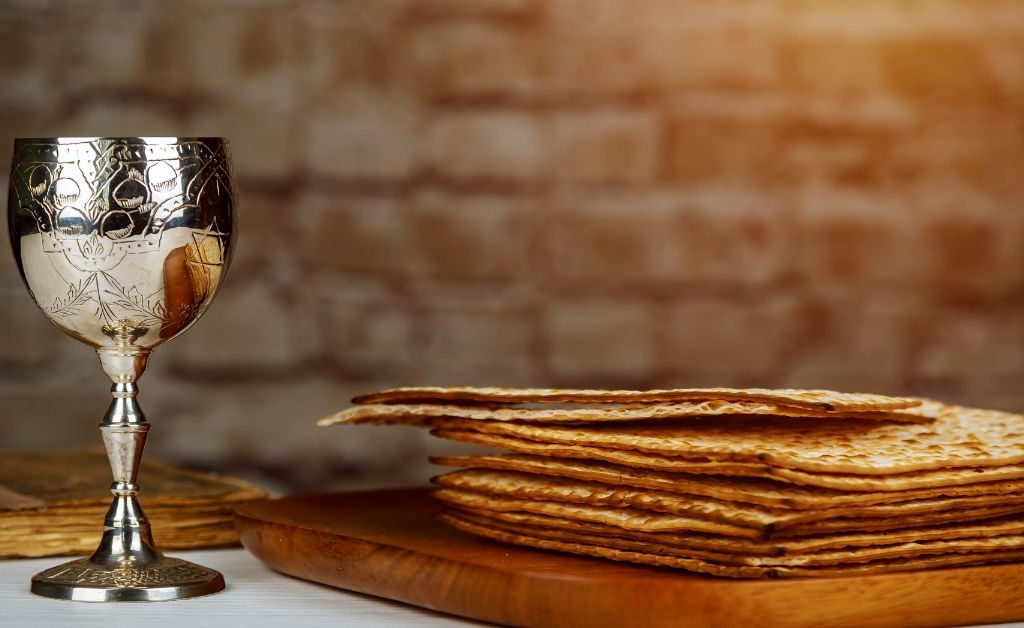 Passover cup and flatbread